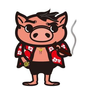 iknow (inoue_mistue)さんのハードボイルドでちょいワルなブタのキャラクターへの提案