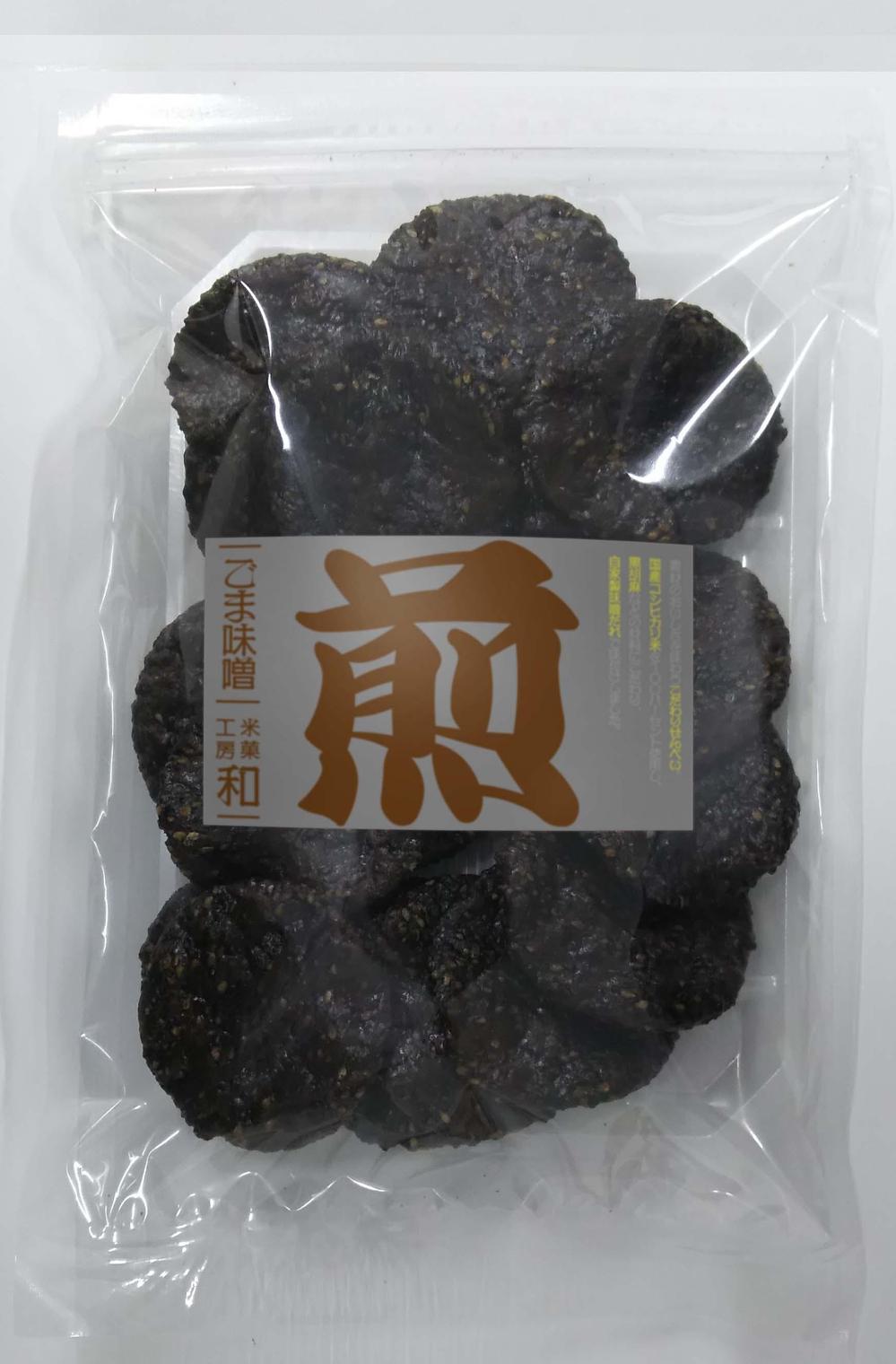 こだわりせんべいのラベルデザイン