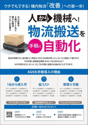 KJ (KJ0601)さんの製造業の展示会におけるA4手配りチラシデザインのご依頼への提案