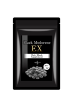 Lion_design (syaron_A)さんの白髪に悩む人向けの美容サプリメント「Black Modorene EX」のラベルデザインへの提案