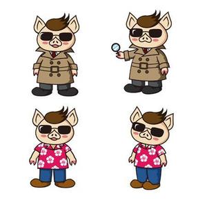 ebtenさんのハードボイルドでちょいワルなブタのキャラクターへの提案