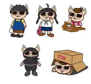 ebtenさんのハードボイルドでちょいワルなブタのキャラクターへの提案