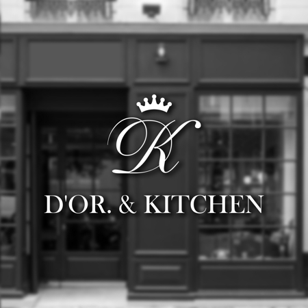 stack (stack)さんの洋菓子店が展開するカフェ『D'OR. & KITCHEN』のロゴへの提案