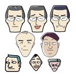 出汁汁 (dashijiru)さんの覆面座談会の顔(ビジネスマン風)のロゴへの提案