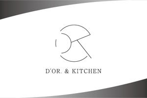 a ()さんの洋菓子店が展開するカフェ『D'OR. & KITCHEN』のロゴへの提案