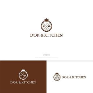  nobuworks (nobuworks)さんの洋菓子店が展開するカフェ『D'OR. & KITCHEN』のロゴへの提案