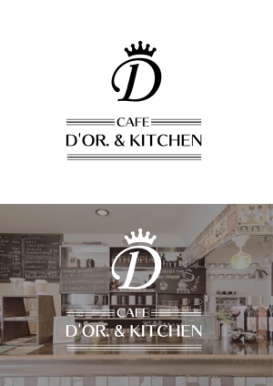kitami723 (misakixxx03)さんの洋菓子店が展開するカフェ『D'OR. & KITCHEN』のロゴへの提案