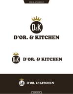 queuecat (queuecat)さんの洋菓子店が展開するカフェ『D'OR. & KITCHEN』のロゴへの提案