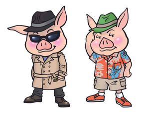 ohno_sf7さんのハードボイルドでちょいワルなブタのキャラクターへの提案