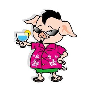 hakka (hakka)さんのハードボイルドでちょいワルなブタのキャラクターへの提案
