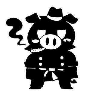 mimika (mimika)さんのハードボイルドでちょいワルなブタのキャラクターへの提案