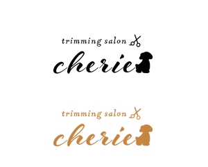 Yu-mu design (Yu-mu)さんのトリミングサロンのお店「chérie」ロゴへの提案