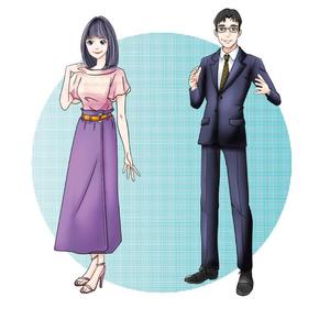 かがわ (kagawasizu1208)さんのラジオドラマの男性・女性のキャラクターデザイン制作への提案