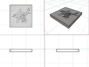 WHALE CREATIVE WORKS (win_3o)さんの会社ロゴをCAD（STL）へへの提案