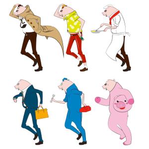 PONKさんのハードボイルドでちょいワルなブタのキャラクターへの提案