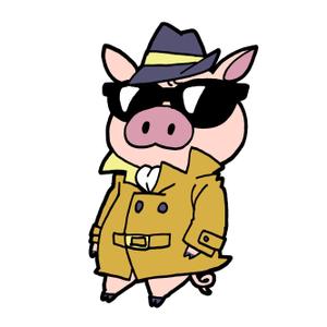 matsuzawa 14 (matsu_14)さんのハードボイルドでちょいワルなブタのキャラクターへの提案