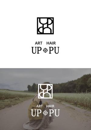 kitami723 (misakixxx03)さんの※急募※　美容院「ART　HAIR　UP-PU」のロゴ募集への提案
