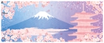uim (uim-m)さんの『富士山と満開の桜』の『手ぬぐい』　デザインへの提案
