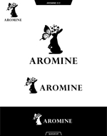 queuecat (queuecat)さんのイヤリングのブランド「AROMINE」のロゴへの提案