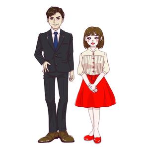 しみしみ (itimatu5label)さんのラジオドラマの男性・女性のキャラクターデザイン制作への提案
