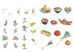 （株）グラフィック (graphic_create)さんの野菜やお肉などのイラスト（40点）への提案