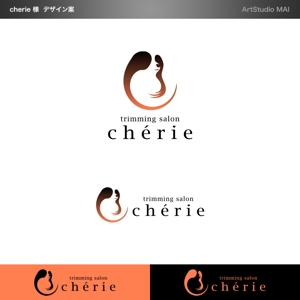 ArtStudio MAI (minami-mi-natz)さんのトリミングサロンのお店「chérie」ロゴへの提案