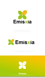 魔法スタジオ (mahou-phot)さんのコインランドリー運営会社「株式会社Emisxia]の会社ロゴへの提案