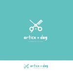 かめれおん (chameleon_design)さんのトリミングサロン「artice-dog」のロゴへの提案