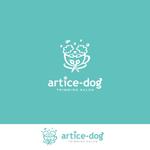 かめれおん (chameleon_design)さんのトリミングサロン「artice-dog」のロゴへの提案