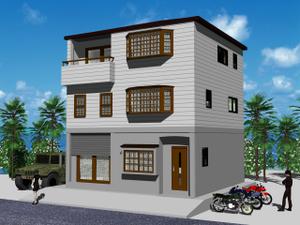 AMAZON (amazon)さんの中古3階建て外観デザイン依頼への提案