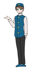 沙月 (AOI_01)さんのホームページ上ホテルマンのキャラクターへの提案