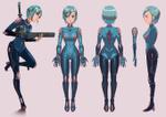 pataphysique. (5d8b0c91c9934)さんの新作ゲームの主人公キャラクターデザイン（カラーイラスト・女の子・ディストピア系SF）への提案