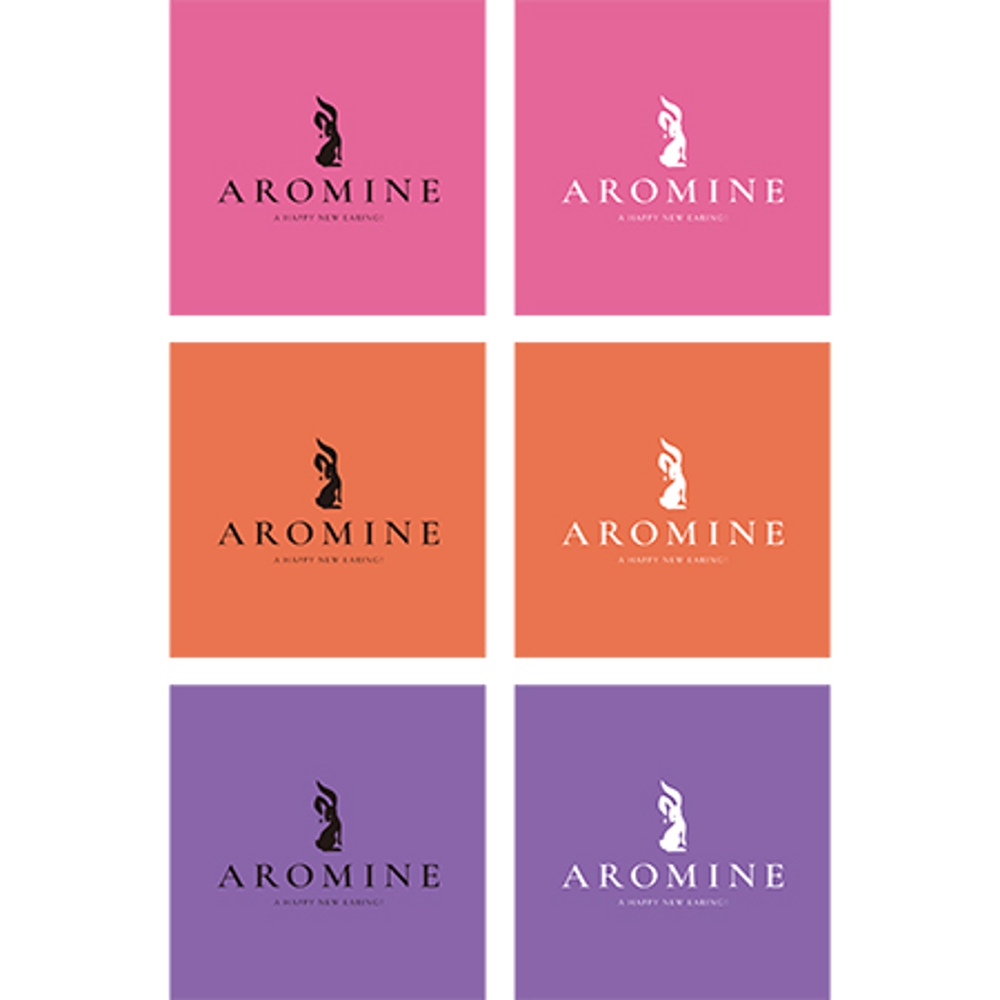 イヤリングのブランド「AROMINE」のロゴ