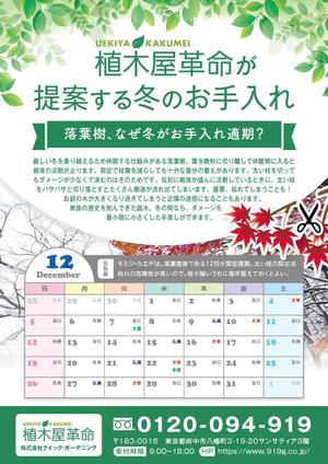 otonasi (otonasi2153)さんのお手入れカレンダーのチラシ依頼への提案