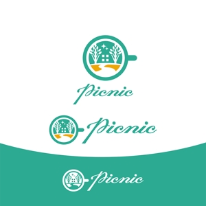 saki8さんのカフェ「Picnic」のロゴへの提案