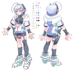 Unyaco (Tsukapon)さんの新作ゲームの主人公キャラクターデザイン（カラーイラスト・女の子・ディストピア系SF）への提案