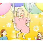 AtelierMarie-Rosaire (jsmpg_ej)さんのイメージパース　介護用リフトに乗った楽しそうなおばあさんへの提案