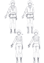出汁汁 (dashijiru)さんの新作ゲームの主人公キャラクターデザイン（カラーイラスト・女の子・ディストピア系SF）への提案