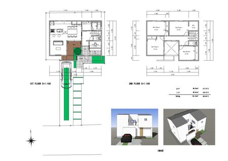 飯塚　修 (moonmanjp)さんの【新築戸建てプラン募集】2階建て住宅の建物プラン（平面図・立面図）のご提案をお願い致しますへの提案