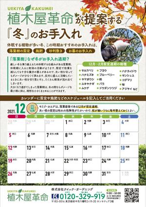 ZUI GRAPHICS (ZUI_GRAPHICS)さんのお手入れカレンダーのチラシ依頼への提案