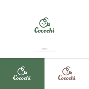  nobuworks (nobuworks)さんのワッフル、クレープ、タピオカ、バナナジュース、などをテイクアウトで提供する『Cocochi』のロゴへの提案