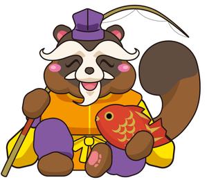 MUTTA (bokeco)さんの七福神の恵比寿様が狸のイラストへの提案