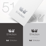 hiryu (hiryu)さんの社名ロゴ「51Action」の行動指針を示すイラストロゴへの提案