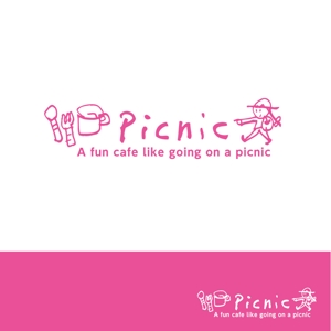 getabo7さんのカフェ「Picnic」のロゴへの提案