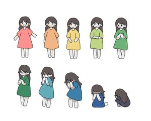 朱沼屋址 ()さんのヒトの元気さをあらわすイラスト　10段階で　　男性用と女性用の2種類希望への提案
