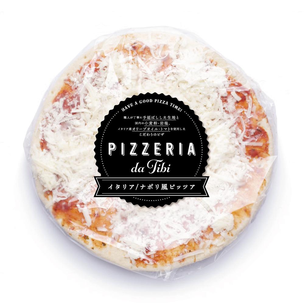 冷凍ピッツア「Pizzeria da Tibi」パッケージシールデザイン
