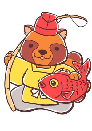 株式会社イーネットビズ (e-nets)さんの七福神の恵比寿様が狸のイラストへの提案