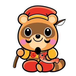 てんざる (tenzaru)さんの七福神の恵比寿様が狸のイラストへの提案