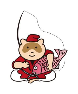 yamaad (yamaguchi_ad)さんの七福神の恵比寿様が狸のイラストへの提案
