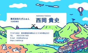 朱沼屋址 ()さんの観光系の会社「たびふぁん」の名刺デザインへの提案